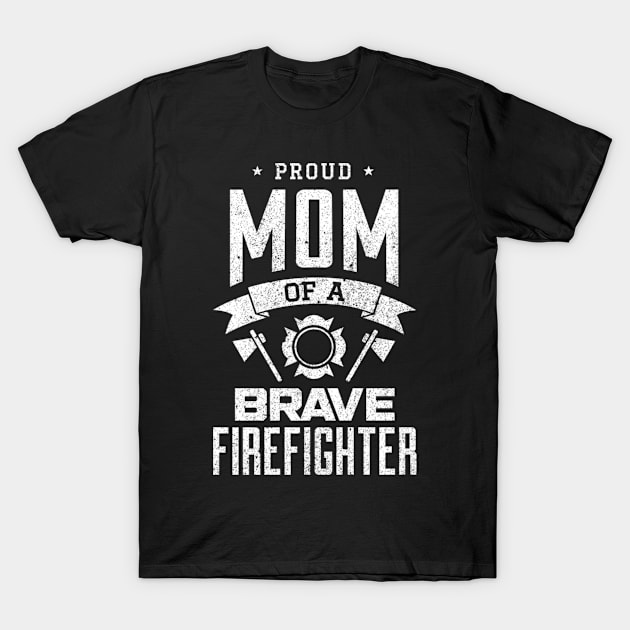 Proud Mom T Shirt Firefighter TShirt Gift for Mom T-Shirt by PayneShop